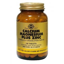 SOLGAR - CALCUM MAGNESIUM PLUS ZINC
