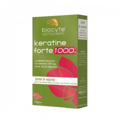 Kératine Forte 1000 mg 40 gélules Biocyte - Santé et Volume