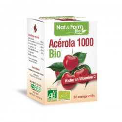 Nat & Form acérola 1000 bio vitamine C - 30 comprimés