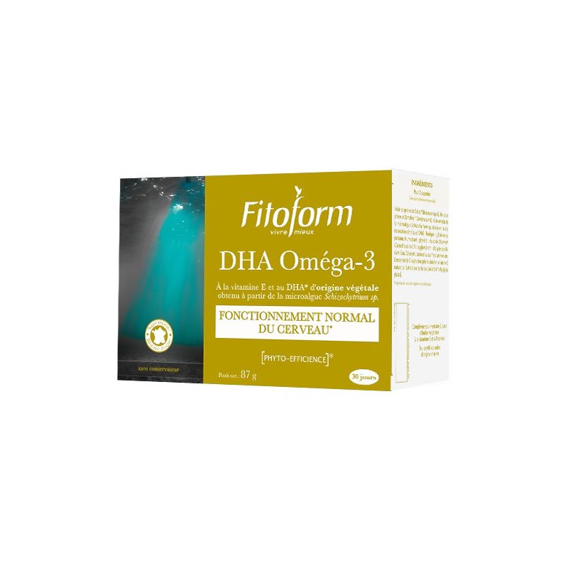 DHA oméga 3 végétal 24 capsules Fitoform