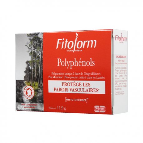 Polyphénols - 30 gélules - Circulation capillaire - Fitoform