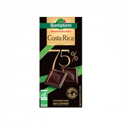 Chocolat Noir Intense Origine Costa Rica 75% Bio - Bonneterre