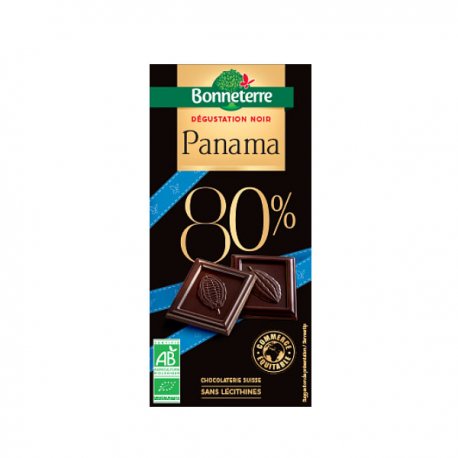 Chocolat Noir Intense 80% Origine Panama Bio - Bonneterre