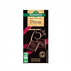 Chocolat Noir Sélection Pérou Bio 75 % de Cacao - Bonneterre
