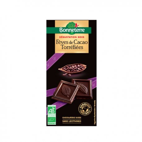 Chocolat Noir aux Eclats de Fèves de Cacao Torréfiées Bio - Bonneterre