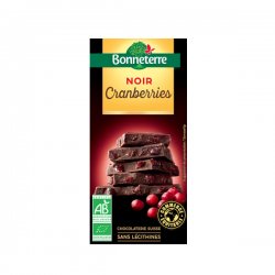 Tablette chocolat noir aux cranberries Bio - Bonneterre
