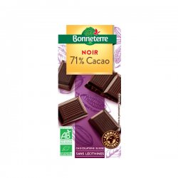 Chocolat noir 71% de cacao bio - Bonneterre
