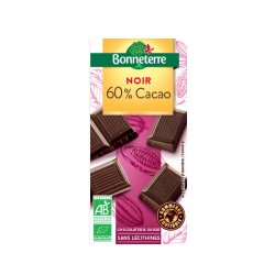 Chocolat noir 60% de cacao bio - Bonneterre