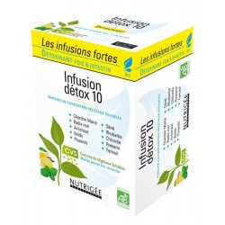 Infusion Détox 10 bio pour le foie et l'intestin en box de 30 sachets - Nutrigee