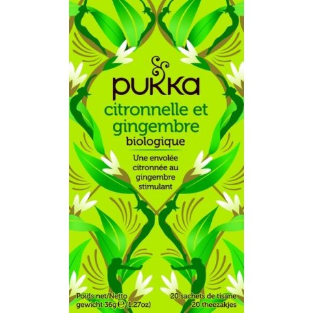 TISANE PUKKA BIO CITRONNELLE GINGEMBRE