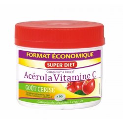 SUPER DIET - ACEROLA VITAMINE C - GOUT CERISE 90 cps 