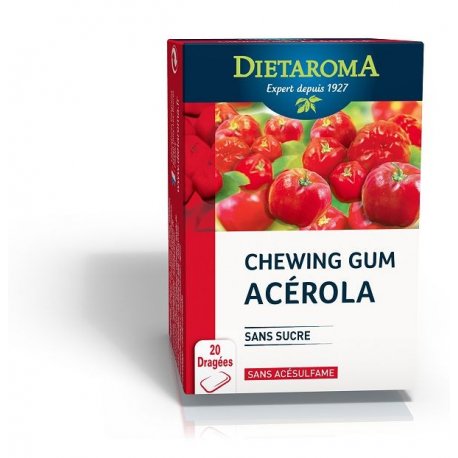 DIETORAMA - CHEWING-GUM ACEROLA SANS SUCRE SANS ACESULFAME