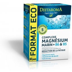 DIETAROMA - MAGNESIUM MARIN + B6 ET B5 FORMAT ECO 60 JOURS
